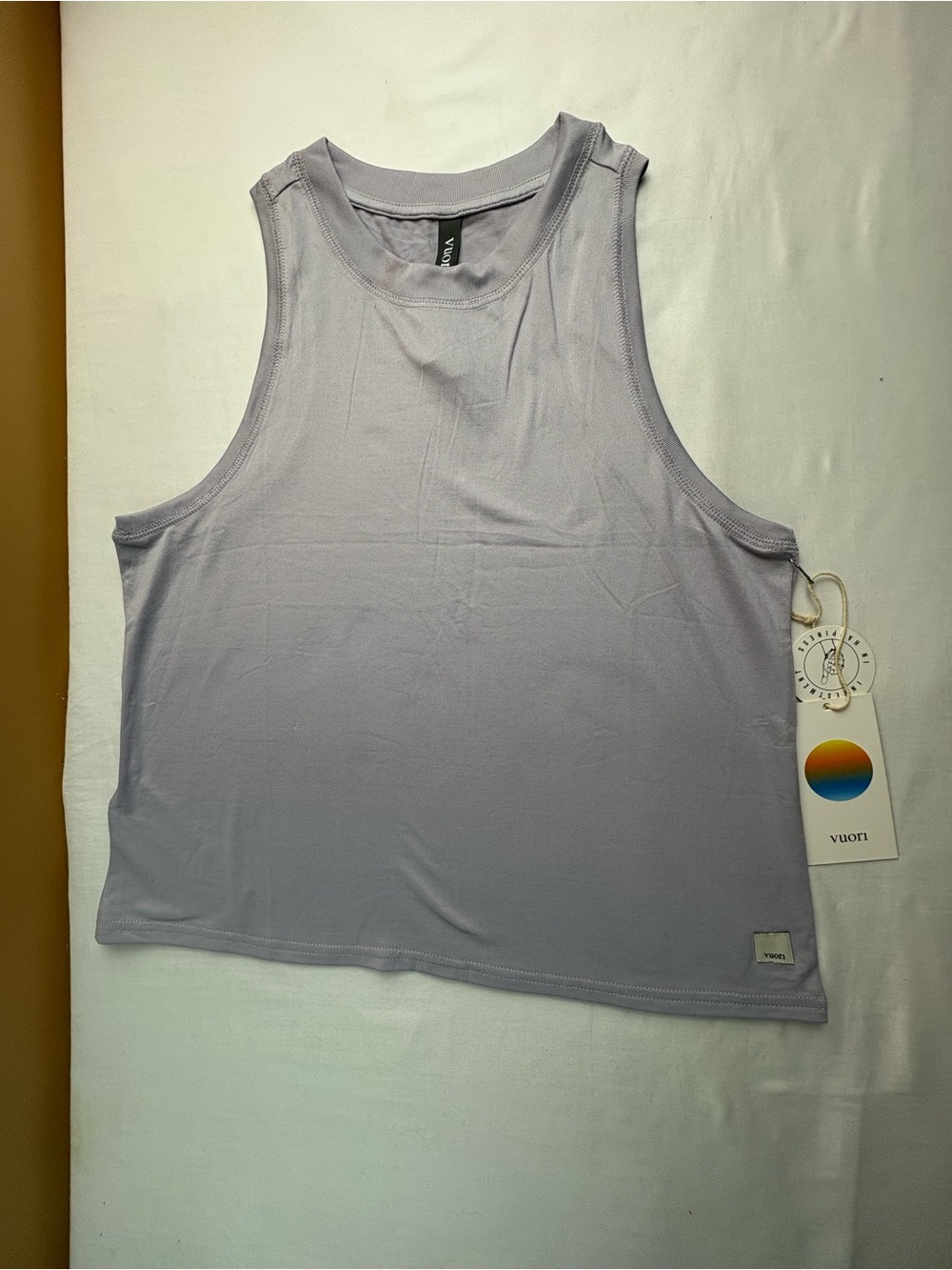Vuori Lavender Crop Muscle Tank - Soft Lilac